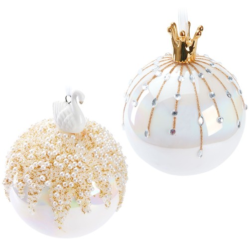 Palline natale vetro - 10, cm
