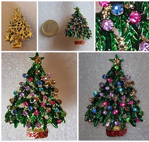 Spilla albero natale - albero,