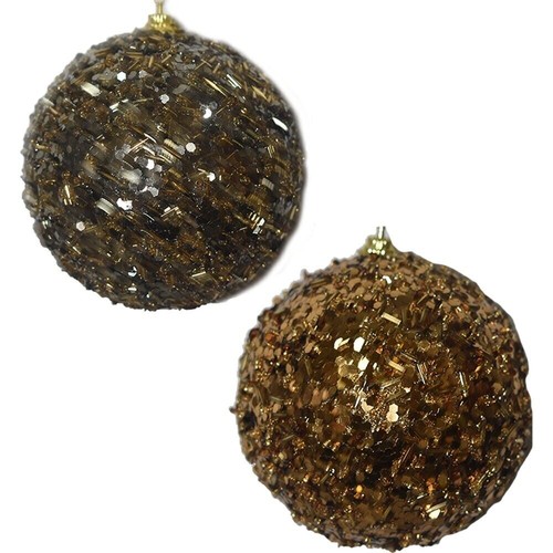 Palline oro con strass - , per