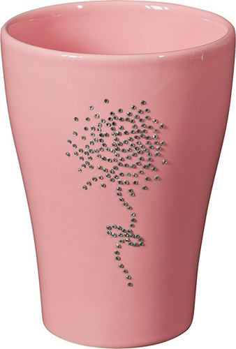 Vaso alto strass colore - vaso, rosa"